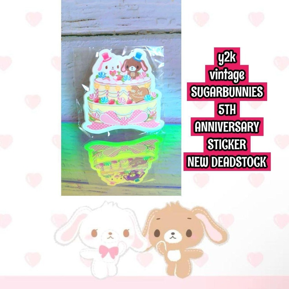 Y2K SUGARBUNNIES 5TH ANNIV. BIRTHDAY DEADSTOCK RARE STICKER